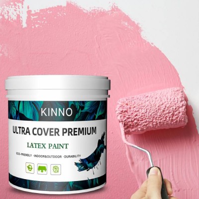 Kinno Factory Pink Latex Washable Paint Manufacturer Emulsion Paint Interior Exterior Wall Paint Waterproof Building Coating