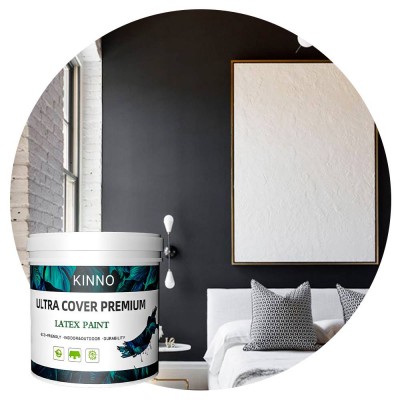 Kinno Factory Dark Grey Interior Exterior Wall Paint Acrylic Latex Paint For Wall Home Building Coating